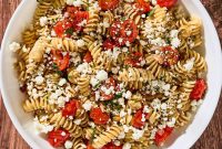 Creamy Goat Cheese Pasta with Fresh Cherry Tomatoes