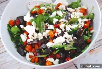 Roasted Beet & Carrot Salad with Feta and Citrus Vinaigrette