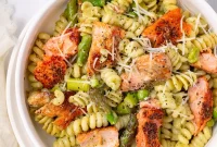 Creamy Salmon Pesto Pasta with Lemon Zest