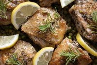 Lemon Rosemary Chicken with Peas — Simple Weeknight Recipe