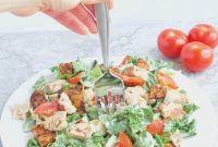 BLT Panzanella Salad with Vegetarian Bacon Option