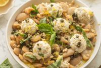 Creamy Ricotta and Butter Bean Salad with Lemon Herb Dressing