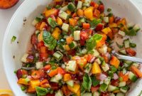 Cucumber and Nectarine Bruschetta Recipe for Summer Appetizers