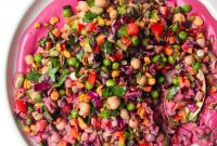Rainbow Chopped Salad with Beet Tahini Dressing