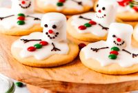 Melted Snowman Sugar Cookies Recipe for Winter Parties
