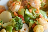 Crispy Air Fryer Shrimp with Roasted Vegetables