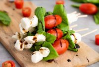Caprese Skewers Recipe: Cherry Tomato, Mozzarella & Basil Bites