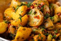 Spicy Calabrian Potatoes with Garlic and Chili Peppers