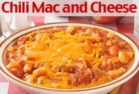 3-Ingredient Chili Mac & Cheese with Buttery Peas and Zucchini