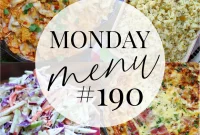 Dorito King Ranch Chicken and Savory Quiche Meal Plan (Monday Menu 190)