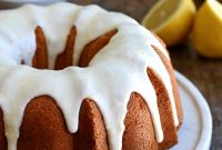 Glazed Lemon Pound Cake Recipe with Zesty Drizzle