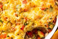 Cheesy Turkey & Spaghetti Squash Casserole Recipe