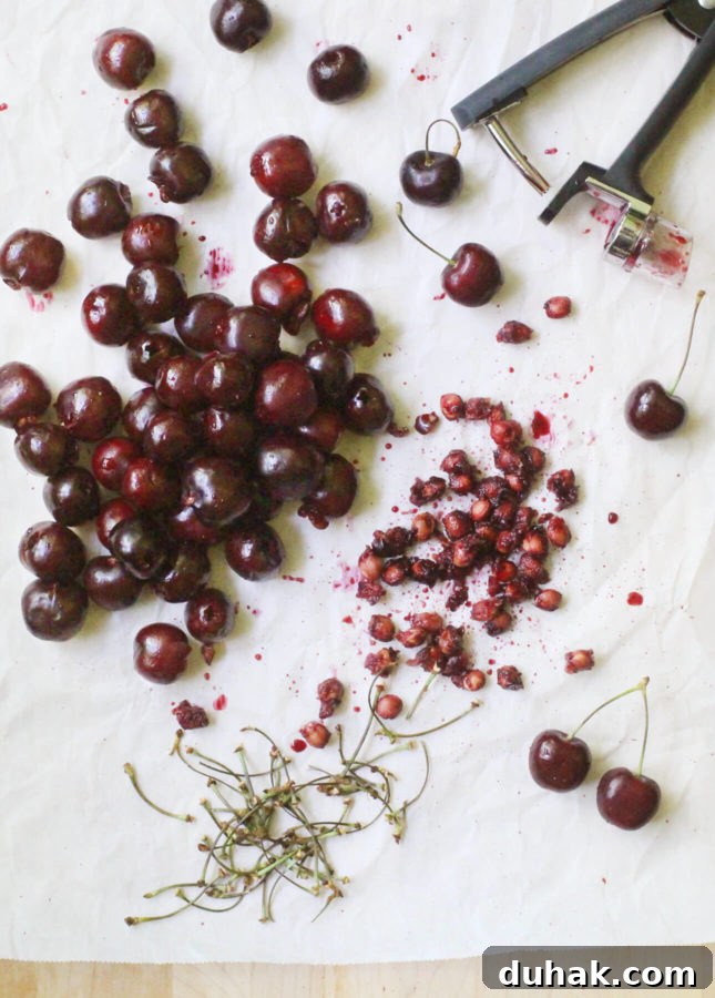 Pitting cherries is easy with a cherry pitter! A kitchen gadget that's worth every penny. // FoodNouveau.com
