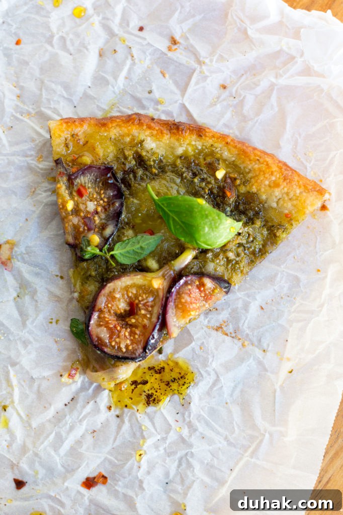 Fig & Pistachio Pesto Pizza Recipe for Sweet Savory Pairing 21 Fig and Pistachio Pesto Pizza slice