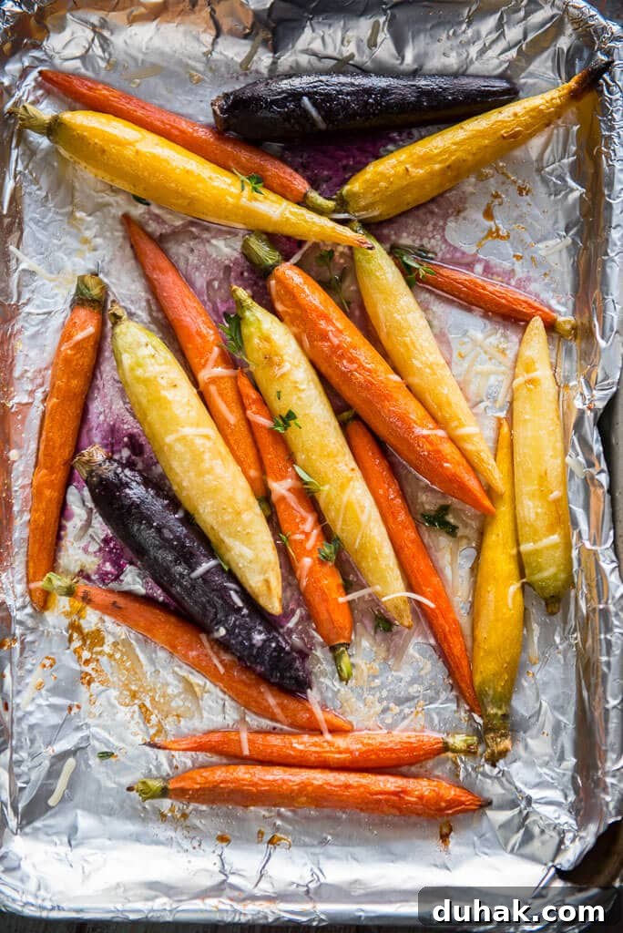 Oven Roasted Carrots on baking sheet