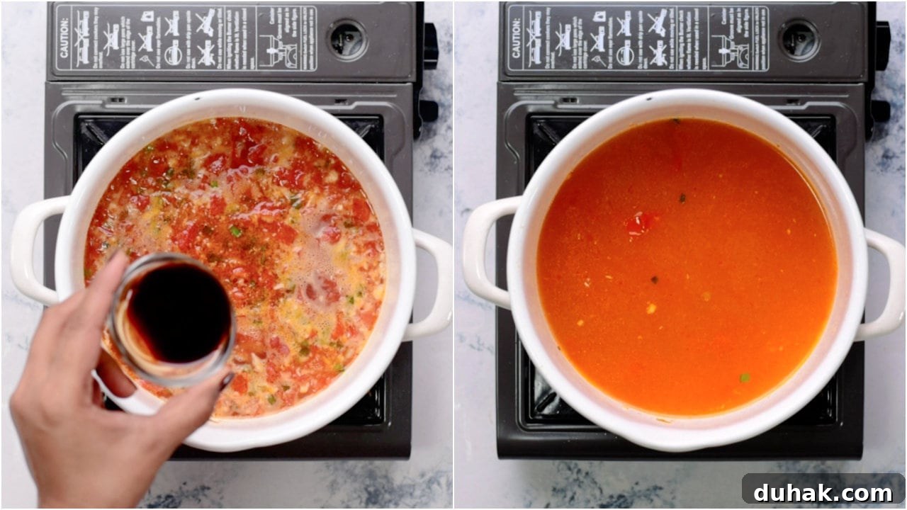 Quick Tomato and Egg Drop Soup Recipe for Comforting Meals 7 Step 3 to make Egg Drop Soup