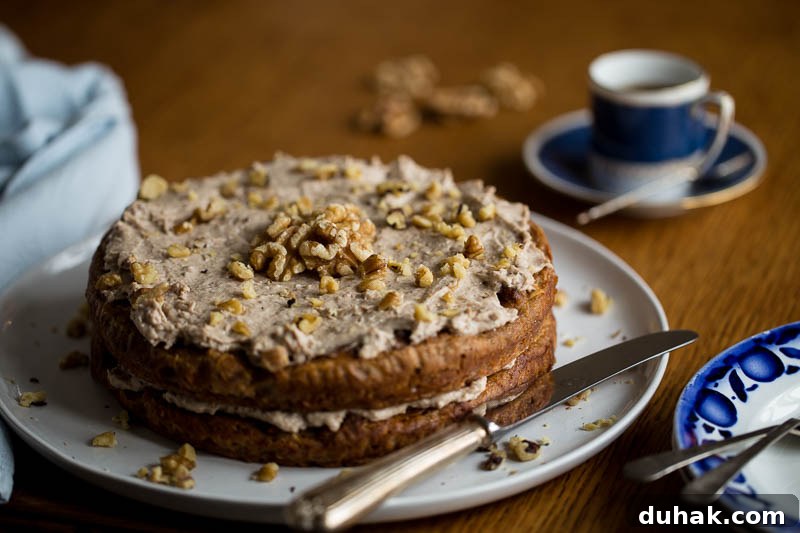 Honey Walnut Celeriac Cake Recipe with Maple Glaze 2 Honey and walnut celeriac cake made with spelt and rye flours, plus no refined sugars to create a healthy, hearty and wholesome cake with delightful overtones of celeriac and topped with a vegan frosting made from walnut butter!