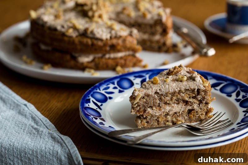 Honey Walnut Celeriac Cake Recipe with Maple Glaze 5 Honey and walnut celeriac cake made with spelt and rye flours, plus no refined sugars to create a healthy, hearty and wholesome cake with delightful overtones of celeriac and topped with a vegan frosting made from walnut butter!