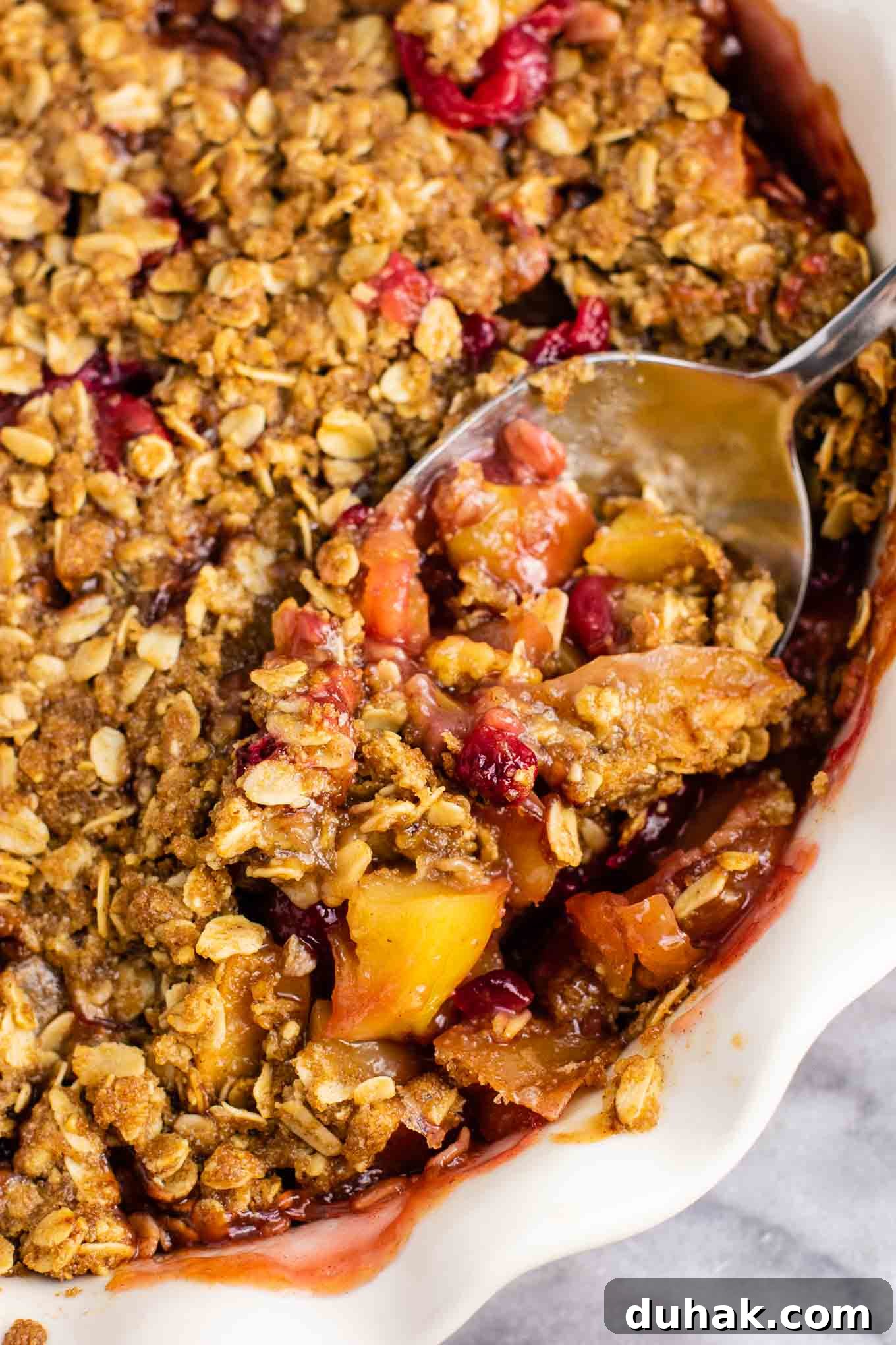 Cranberry Apple Crisp with Warm Cinnamon Crumble 8 cranberry apple crisp