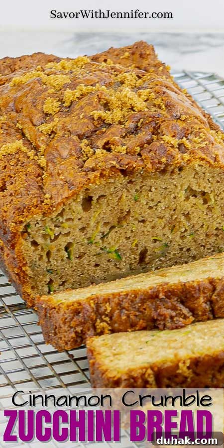 pinterest pin image for zucchini bread