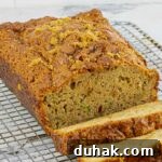 slices of Cinnamon Crumble Zucchini Bread Recipe on wire cooking rack
