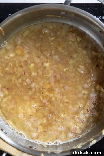 Simmering sauce
