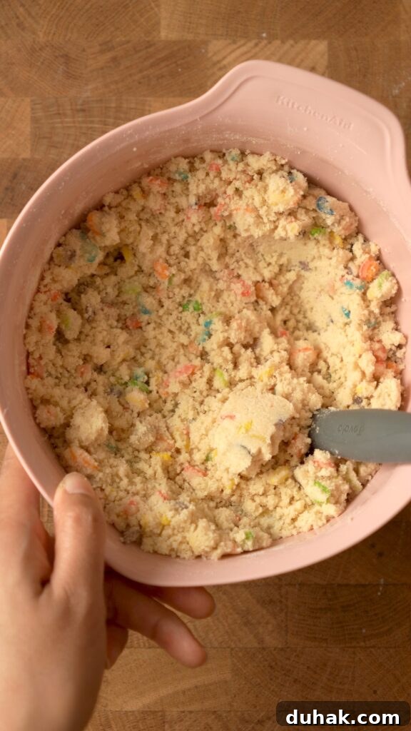 the dough fully mixed together