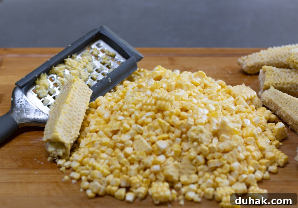 Cooking the corn soup
