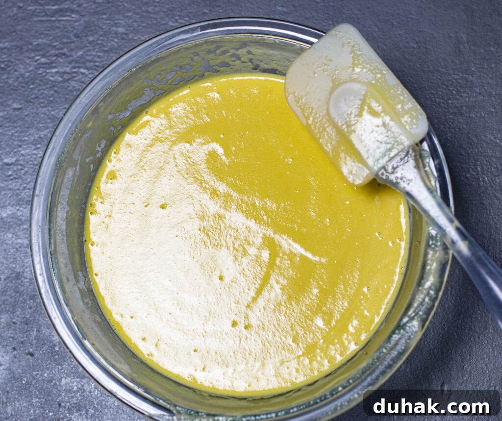 Strained corn soup with garnish