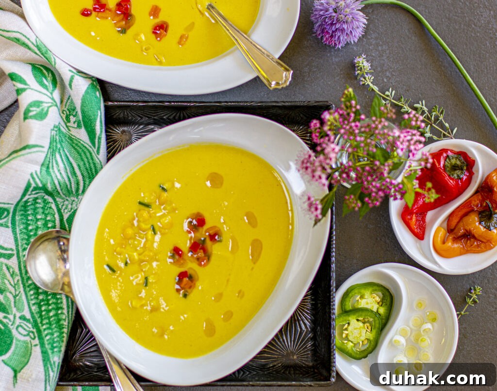 Chilled summer corn soup