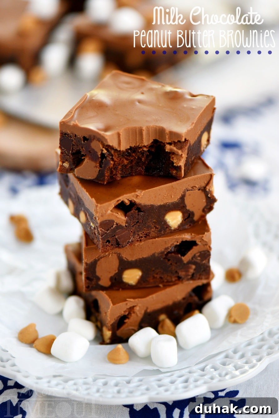 Milk Chocolate Peanut Butter Brownies