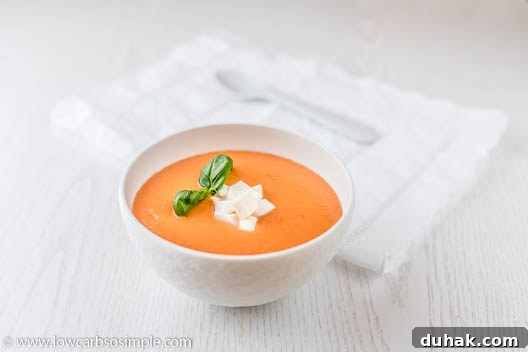 Creamy Roasted Tomato & Garlic Soup Recipe 12 Tomaattikeitto | Low-Carb, So Simple