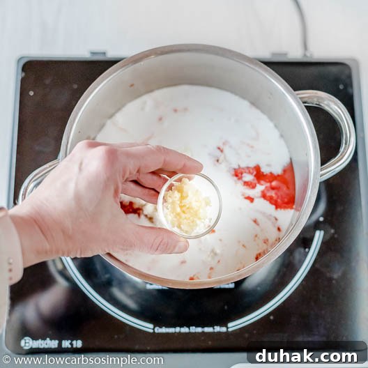 Creamy Roasted Tomato & Garlic Soup Recipe 6 Crushed Garlic | Low-Carb, So Simple