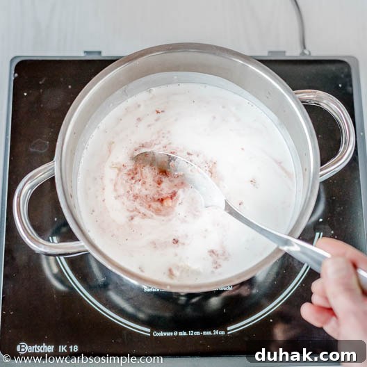 Creamy Roasted Tomato & Garlic Soup Recipe 7 Heating & Mixing | Low-Carb, So Simple