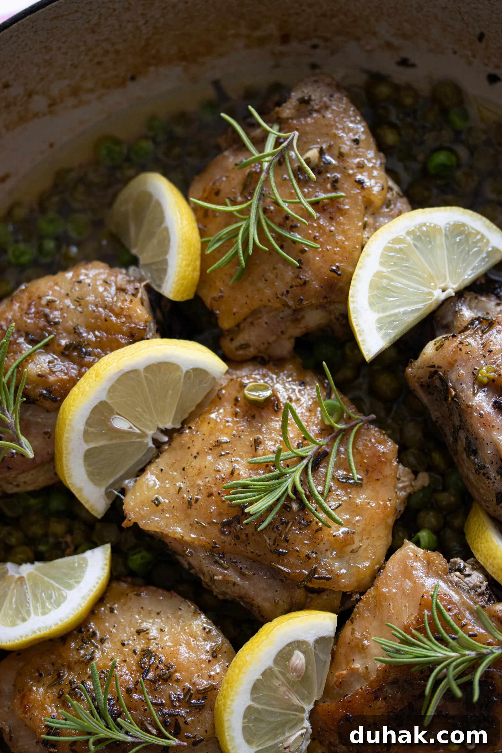 Lemon Rosemary Chicken with Peas — Simple Weeknight Recipe 6 Rosemary Lemon Chicken