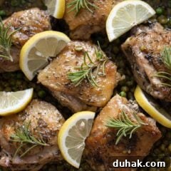 Lemon Rosemary Chicken with Peas — Simple Weeknight Recipe 7 rosemary, peas, lemon chicken