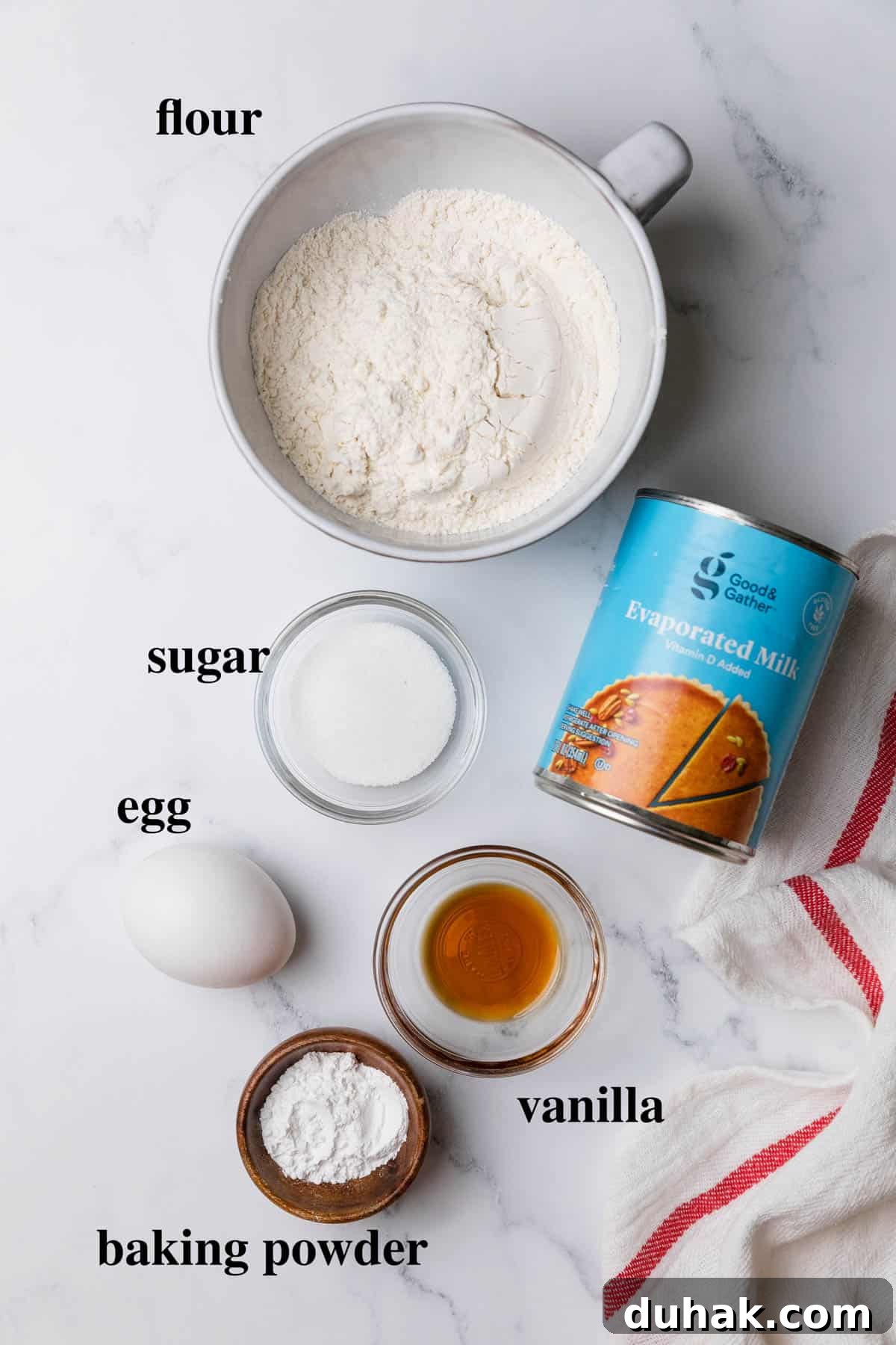 ingredients to make pancakes