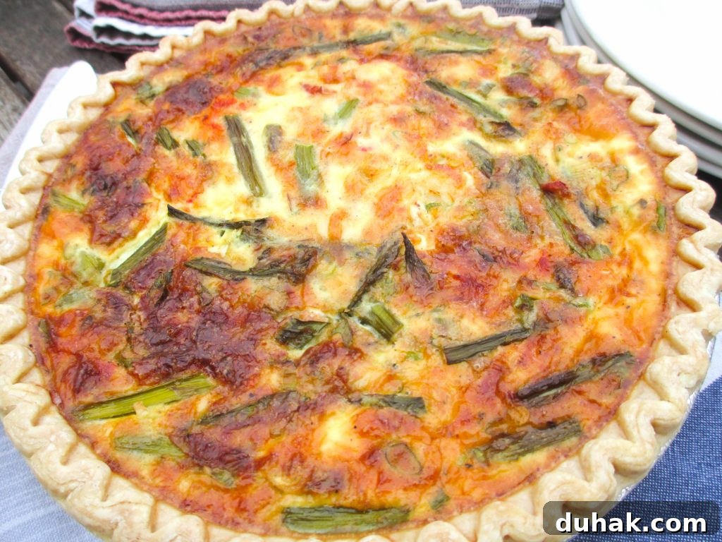 Lobster Asparagus and Gruyere Quiche