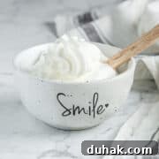 French Chantilly cream piped in a dessert bowl.