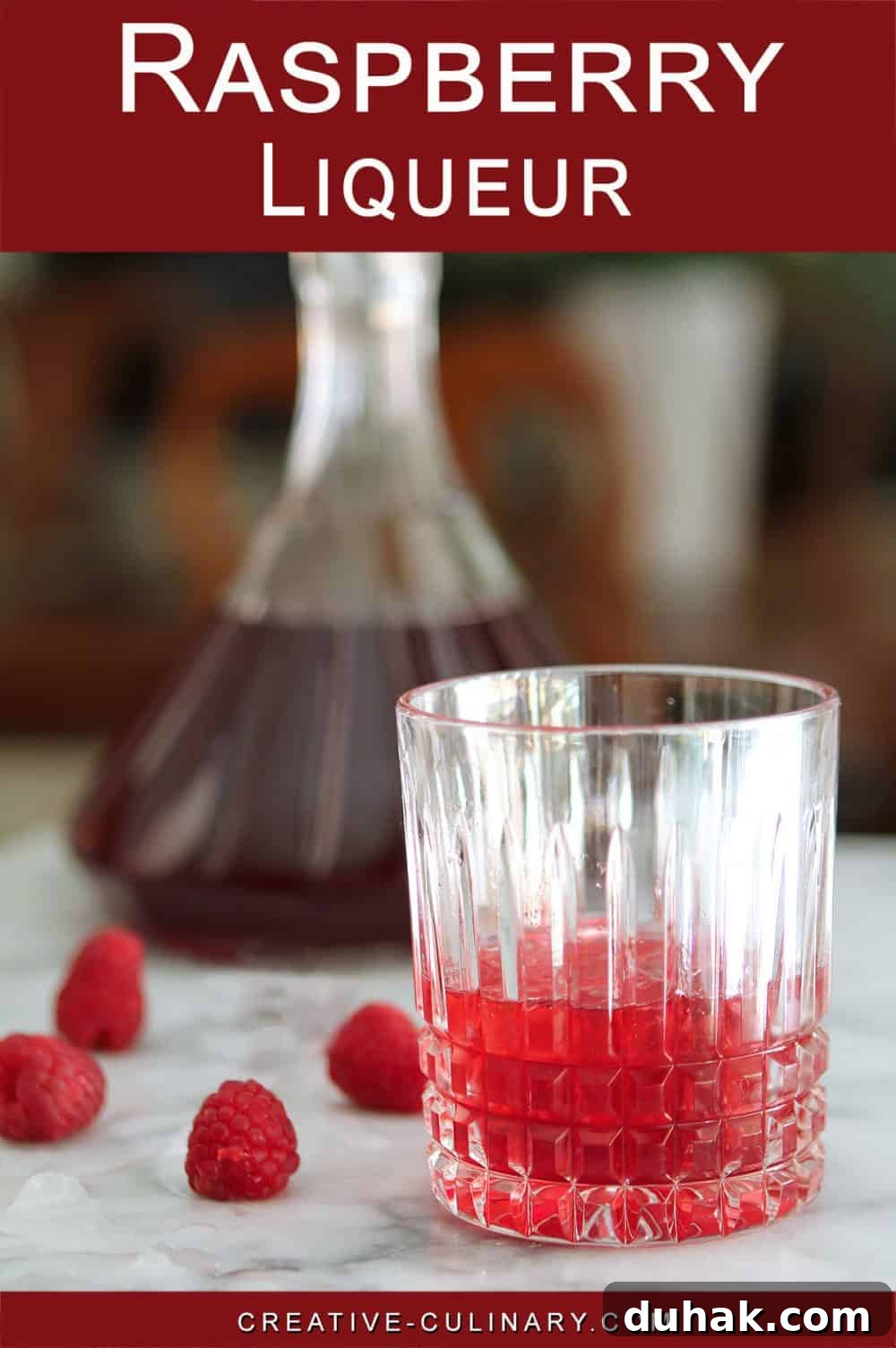 Pin for Serve Raspberry Liqueur on the rocks or straight up chilled, it's a gorgeous deep pink cocktail.