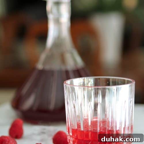 Serve Raspberry Liqueur on the rocks or straight up chilled, it's a gorgeous deep pink cocktail.