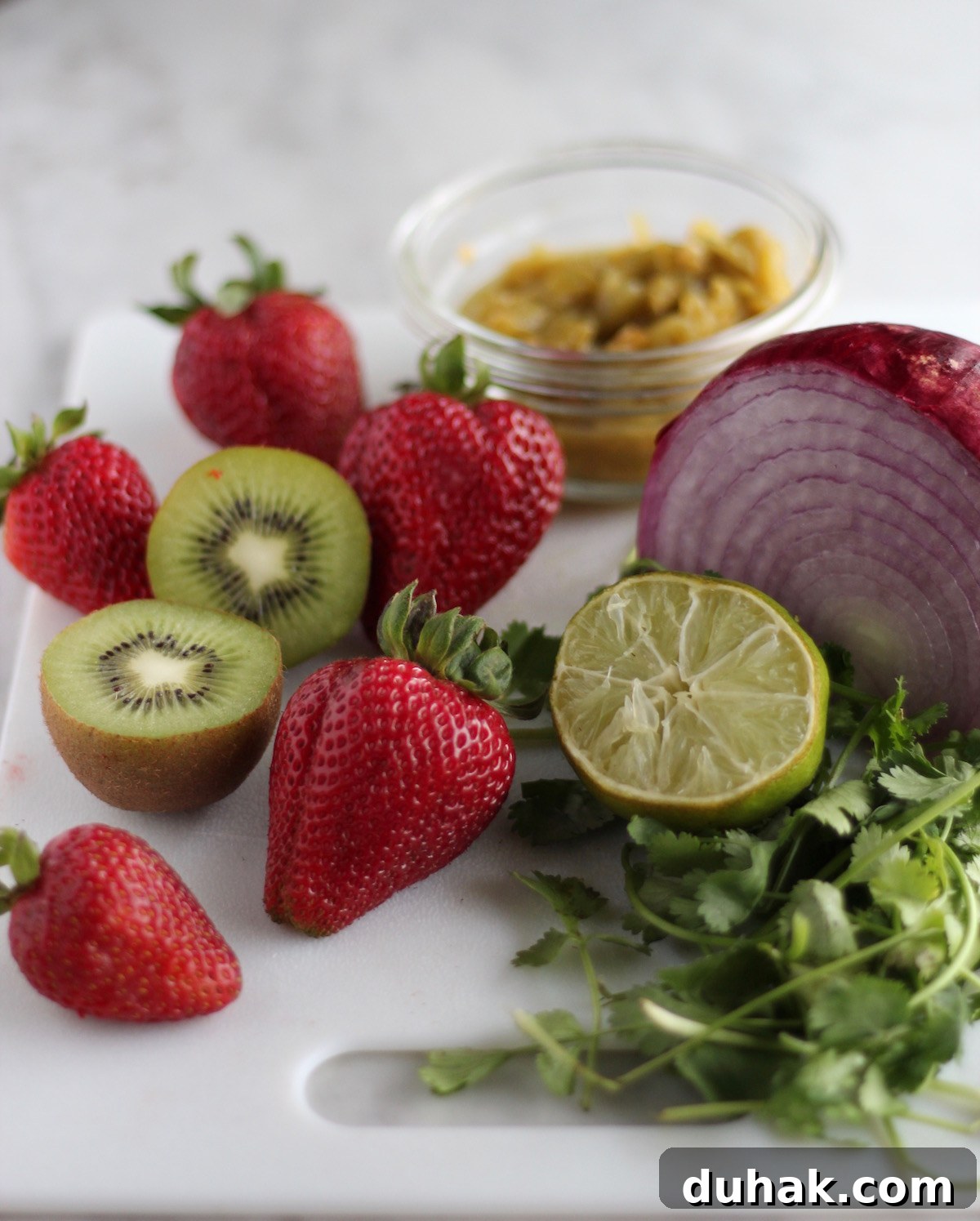 Strawberry Kiwi Fruit Salsa - a simple, 6-ingredient salsa that is sweet, tangy, and full of flavor! | fedandfulfilled.com