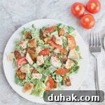 BLT Panzanella Salad Recipe Overhead