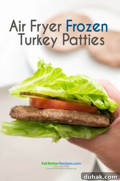Recipe for Air Fryer Frozen Turkey Patty Burger Air Fryer Frozen Turkey Patties