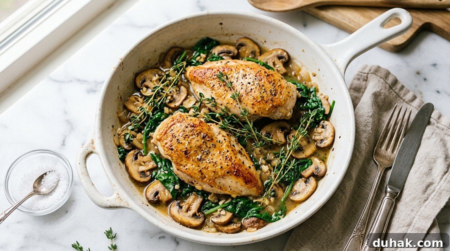 Mushroom and Spinach Chicken