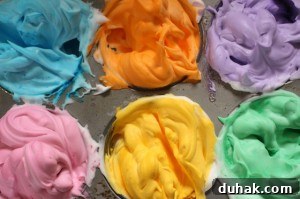 Shaving Cream and Food Colouring Paint