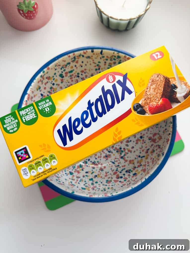 Photo to show packet of weetabix.