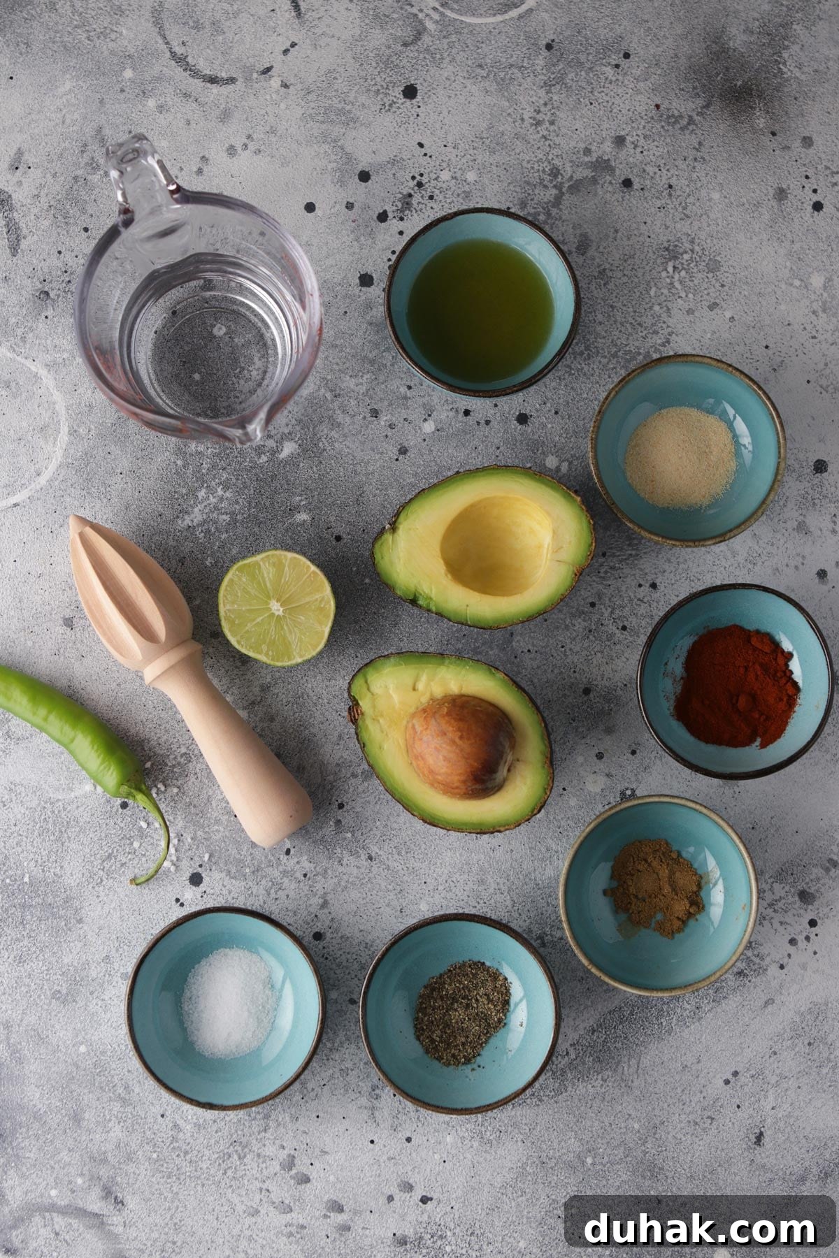 Creamy Avocado Vegan Dressing Recipe for Salads & Bowls 6 Ingredients for Avocado Dressing in Little Bowls