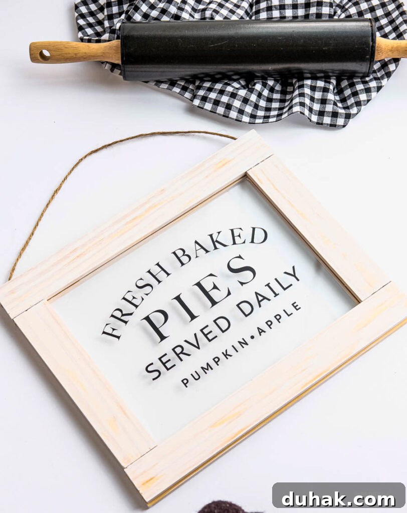 Fresh-Baked Pie Sign Tutorial: Cricut Crafting Guide for Home Decor 2 Fresh Baked Pies Sign