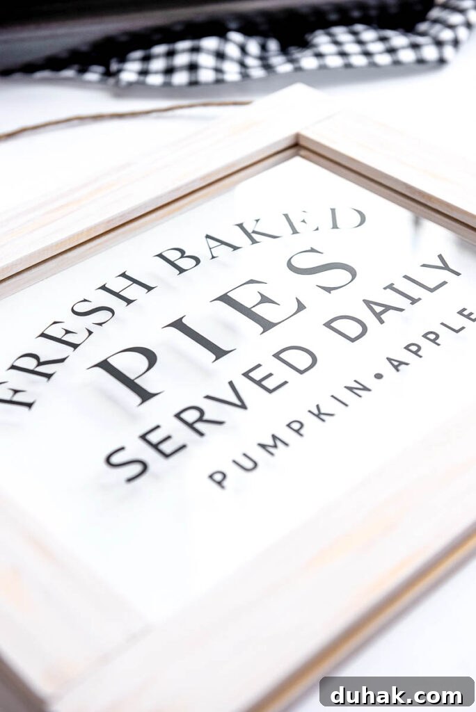 Fresh-Baked Pie Sign Tutorial: Cricut Crafting Guide for Home Decor 11 Fresh Baked Pies Sign
